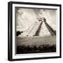 ¡Viva Mexico! Square Collection - El Castillo Pyramid - Chichen Itza X-Philippe Hugonnard-Framed Photographic Print