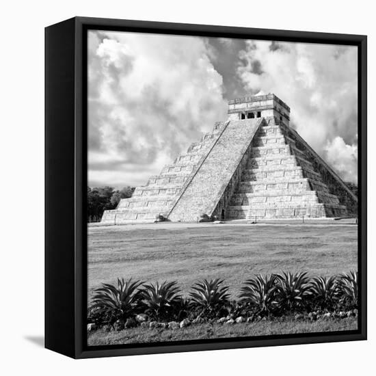 ¡Viva Mexico! Square Collection - El Castillo Pyramid - Chichen Itza XI-Philippe Hugonnard-Framed Stretched Canvas