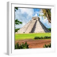 ¡Viva Mexico! Square Collection - El Castillo Pyramid - Chichen Itza XII-Philippe Hugonnard-Framed Photographic Print