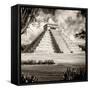 ¡Viva Mexico! Square Collection - El Castillo Pyramid - Chichen Itza XIII-Philippe Hugonnard-Framed Stretched Canvas