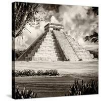 ¡Viva Mexico! Square Collection - El Castillo Pyramid - Chichen Itza XIII-Philippe Hugonnard-Stretched Canvas