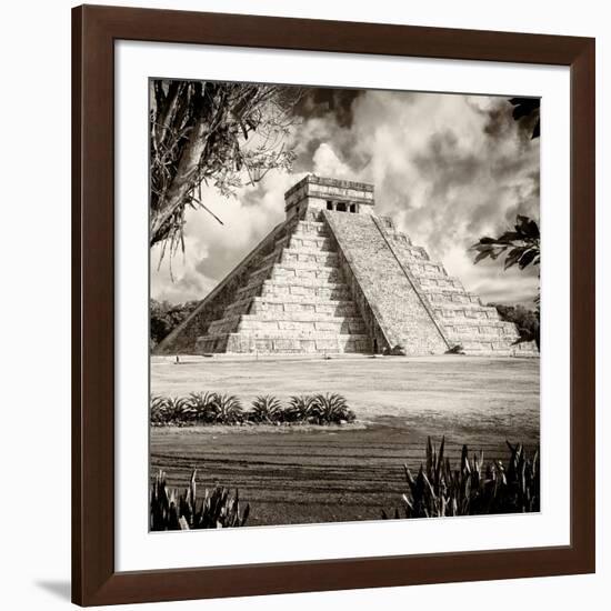 ¡Viva Mexico! Square Collection - El Castillo Pyramid - Chichen Itza XIII-Philippe Hugonnard-Framed Photographic Print