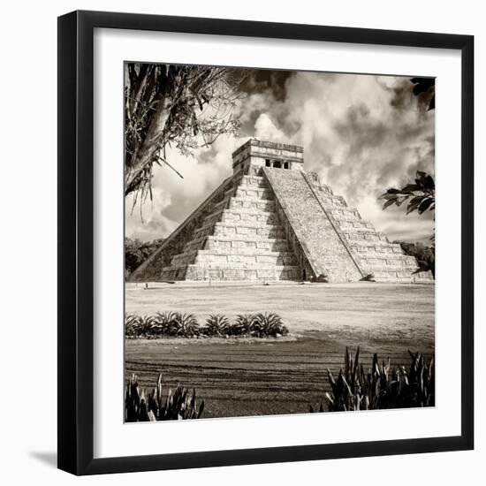 ¡Viva Mexico! Square Collection - El Castillo Pyramid - Chichen Itza XIII-Philippe Hugonnard-Framed Photographic Print