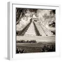 ¡Viva Mexico! Square Collection - El Castillo Pyramid - Chichen Itza XIII-Philippe Hugonnard-Framed Photographic Print