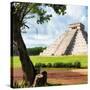 ¡Viva Mexico! Square Collection - El Castillo Pyramid - Chichen Itza XV-Philippe Hugonnard-Stretched Canvas