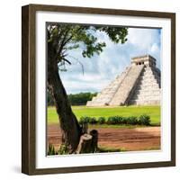¡Viva Mexico! Square Collection - El Castillo Pyramid - Chichen Itza XV-Philippe Hugonnard-Framed Photographic Print