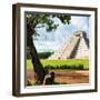 ¡Viva Mexico! Square Collection - El Castillo Pyramid - Chichen Itza XV-Philippe Hugonnard-Framed Photographic Print