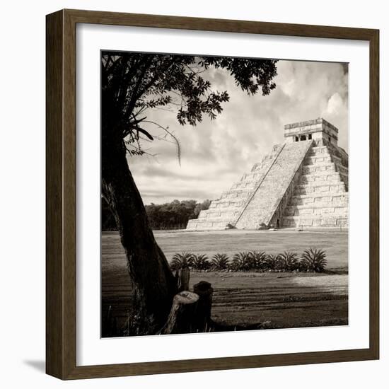 ¡Viva Mexico! Square Collection - El Castillo Pyramid - Chichen Itza XVI-Philippe Hugonnard-Framed Photographic Print