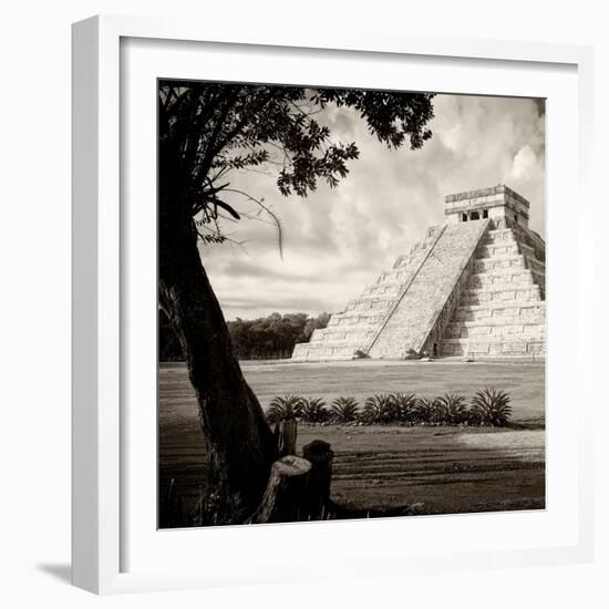 ¡Viva Mexico! Square Collection - El Castillo Pyramid - Chichen Itza XVI-Philippe Hugonnard-Framed Photographic Print