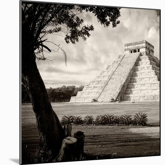 ¡Viva Mexico! Square Collection - El Castillo Pyramid - Chichen Itza XVI-Philippe Hugonnard-Mounted Photographic Print