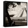 ¡Viva Mexico! Square Collection - El Castillo Pyramid - Chichen Itza XVI-Philippe Hugonnard-Framed Stretched Canvas