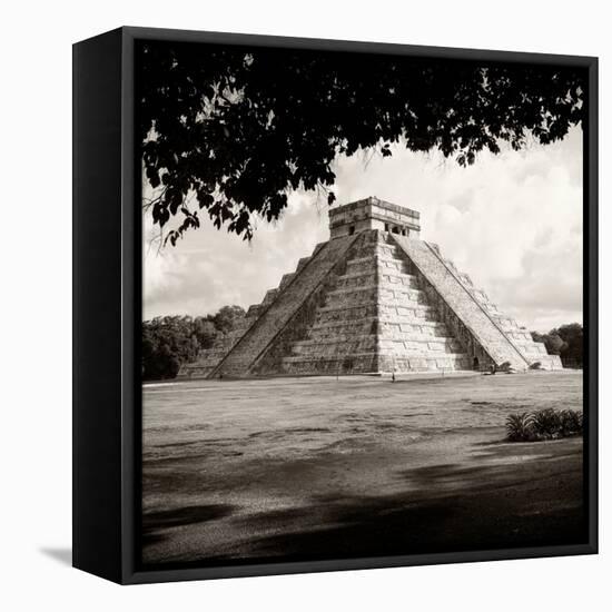 ¡Viva Mexico! Square Collection - El Castillo Pyramid - Chichen Itza-Philippe Hugonnard-Framed Stretched Canvas