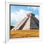 ¡Viva Mexico! Square Collection - El Castillo Pyramid in Chichen Itza IV-Philippe Hugonnard-Framed Photographic Print