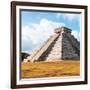 ¡Viva Mexico! Square Collection - El Castillo Pyramid in Chichen Itza IV-Philippe Hugonnard-Framed Photographic Print