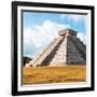 ¡Viva Mexico! Square Collection - El Castillo Pyramid in Chichen Itza IV-Philippe Hugonnard-Framed Photographic Print