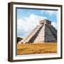 ¡Viva Mexico! Square Collection - El Castillo Pyramid in Chichen Itza IV-Philippe Hugonnard-Framed Photographic Print