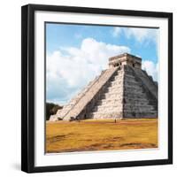 ¡Viva Mexico! Square Collection - El Castillo Pyramid in Chichen Itza IV-Philippe Hugonnard-Framed Photographic Print