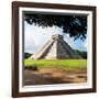 ¡Viva Mexico! Square Collection - El Castillo Pyramid in Chichen Itza IX-Philippe Hugonnard-Framed Photographic Print