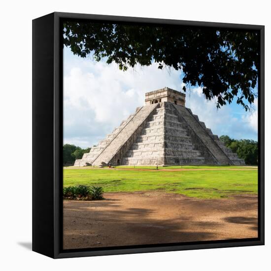 ¡Viva Mexico! Square Collection - El Castillo Pyramid in Chichen Itza IX-Philippe Hugonnard-Framed Stretched Canvas