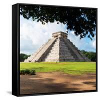 ¡Viva Mexico! Square Collection - El Castillo Pyramid in Chichen Itza IX-Philippe Hugonnard-Framed Stretched Canvas
