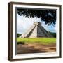 ¡Viva Mexico! Square Collection - El Castillo Pyramid in Chichen Itza IX-Philippe Hugonnard-Framed Photographic Print