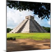 ¡Viva Mexico! Square Collection - El Castillo Pyramid in Chichen Itza IX-Philippe Hugonnard-Mounted Photographic Print