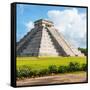 ¡Viva Mexico! Square Collection - El Castillo Pyramid in Chichen Itza V-Philippe Hugonnard-Framed Stretched Canvas
