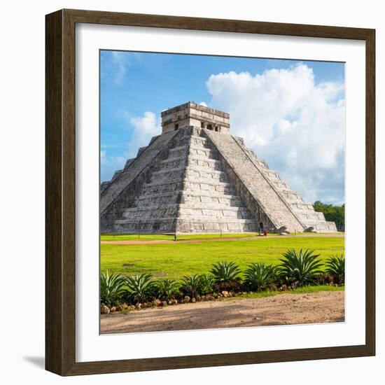 ¡Viva Mexico! Square Collection - El Castillo Pyramid in Chichen Itza V-Philippe Hugonnard-Framed Photographic Print