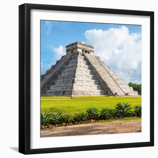 ¡Viva Mexico! Square Collection - El Castillo Pyramid in Chichen Itza V-Philippe Hugonnard-Framed Photographic Print