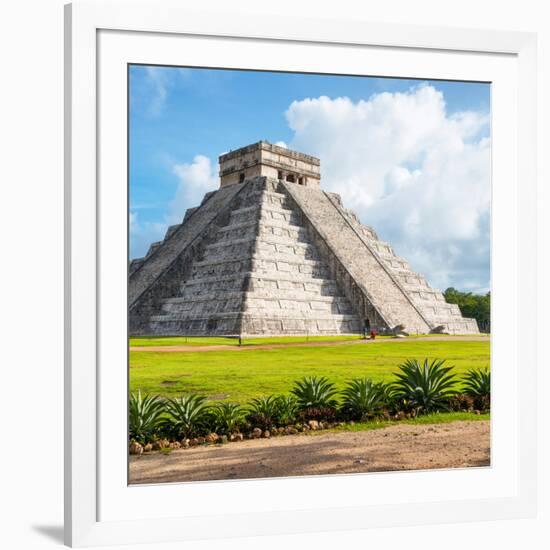 ¡Viva Mexico! Square Collection - El Castillo Pyramid in Chichen Itza V-Philippe Hugonnard-Framed Photographic Print