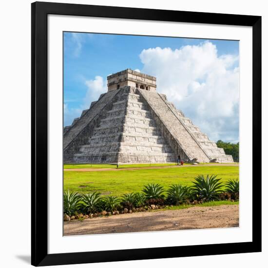 ¡Viva Mexico! Square Collection - El Castillo Pyramid in Chichen Itza V-Philippe Hugonnard-Framed Photographic Print