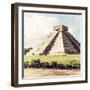 ¡Viva Mexico! Square Collection - El Castillo Pyramid in Chichen Itza VII-Philippe Hugonnard-Framed Photographic Print