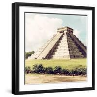 ¡Viva Mexico! Square Collection - El Castillo Pyramid in Chichen Itza VII-Philippe Hugonnard-Framed Photographic Print