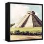 ¡Viva Mexico! Square Collection - El Castillo Pyramid in Chichen Itza VII-Philippe Hugonnard-Framed Stretched Canvas