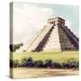 ¡Viva Mexico! Square Collection - El Castillo Pyramid in Chichen Itza VII-Philippe Hugonnard-Stretched Canvas