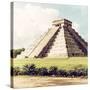 ¡Viva Mexico! Square Collection - El Castillo Pyramid in Chichen Itza VII-Philippe Hugonnard-Stretched Canvas
