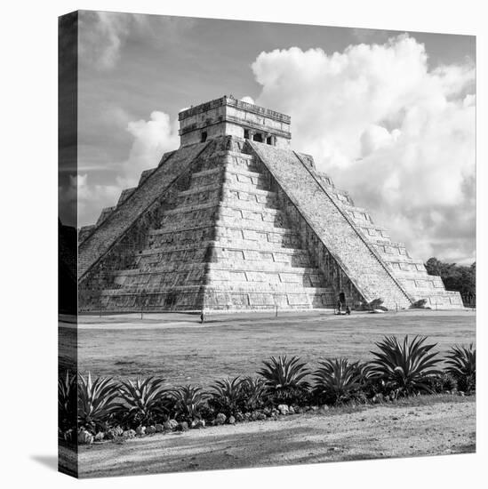 ¡Viva Mexico! Square Collection - El Castillo Pyramid in Chichen Itza VIII-Philippe Hugonnard-Stretched Canvas