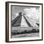 ¡Viva Mexico! Square Collection - El Castillo Pyramid in Chichen Itza VIII-Philippe Hugonnard-Framed Photographic Print