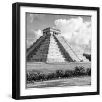 ¡Viva Mexico! Square Collection - El Castillo Pyramid in Chichen Itza VIII-Philippe Hugonnard-Framed Photographic Print