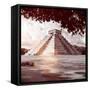 ¡Viva Mexico! Square Collection - El Castillo Pyramid in Chichen Itza X-Philippe Hugonnard-Framed Stretched Canvas