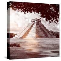¡Viva Mexico! Square Collection - El Castillo Pyramid in Chichen Itza X-Philippe Hugonnard-Stretched Canvas