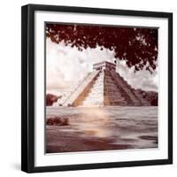 ¡Viva Mexico! Square Collection - El Castillo Pyramid in Chichen Itza X-Philippe Hugonnard-Framed Photographic Print