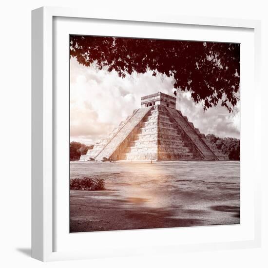 ¡Viva Mexico! Square Collection - El Castillo Pyramid in Chichen Itza X-Philippe Hugonnard-Framed Photographic Print