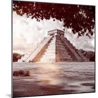 ¡Viva Mexico! Square Collection - El Castillo Pyramid in Chichen Itza X-Philippe Hugonnard-Mounted Photographic Print