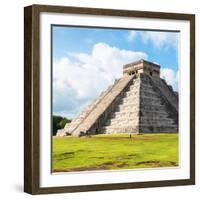 ¡Viva Mexico! Square Collection - El Castillo Pyramid in Chichen Itza-Philippe Hugonnard-Framed Photographic Print