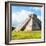 ¡Viva Mexico! Square Collection - El Castillo Pyramid in Chichen Itza-Philippe Hugonnard-Framed Photographic Print
