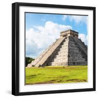 ¡Viva Mexico! Square Collection - El Castillo Pyramid in Chichen Itza-Philippe Hugonnard-Framed Photographic Print