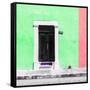 ¡Viva Mexico! Square Collection - Green and Coral Facade - Campeche-Philippe Hugonnard-Framed Stretched Canvas
