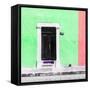 ¡Viva Mexico! Square Collection - Green and Coral Facade - Campeche-Philippe Hugonnard-Framed Stretched Canvas