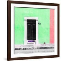 ¡Viva Mexico! Square Collection - Green and Coral Facade - Campeche-Philippe Hugonnard-Framed Photographic Print